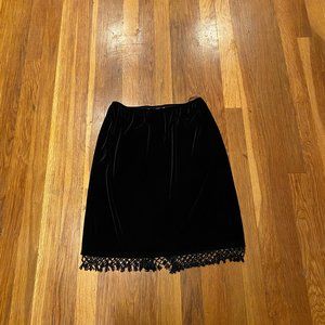 J.R. Nites By Caliendo Blk Velvet W/Beading Skirt